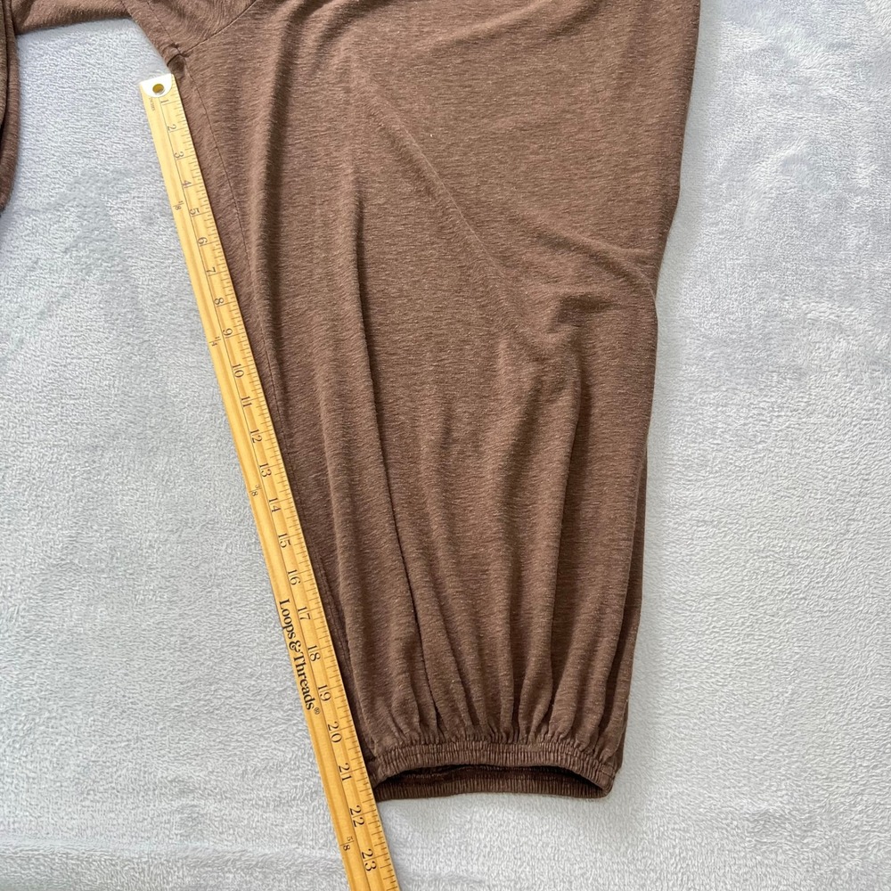Aerie Women's XXL Brown Heathered Slouchy Harem Jogger Lounge Pants Lagenlook - Picture 9 of 10